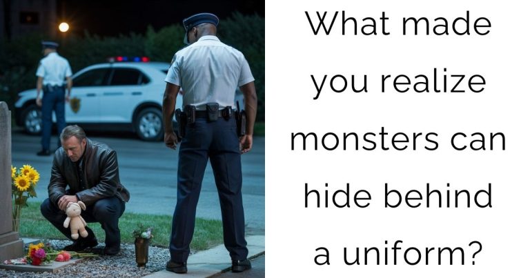 What made you realize monsters can hide behind a uniform?