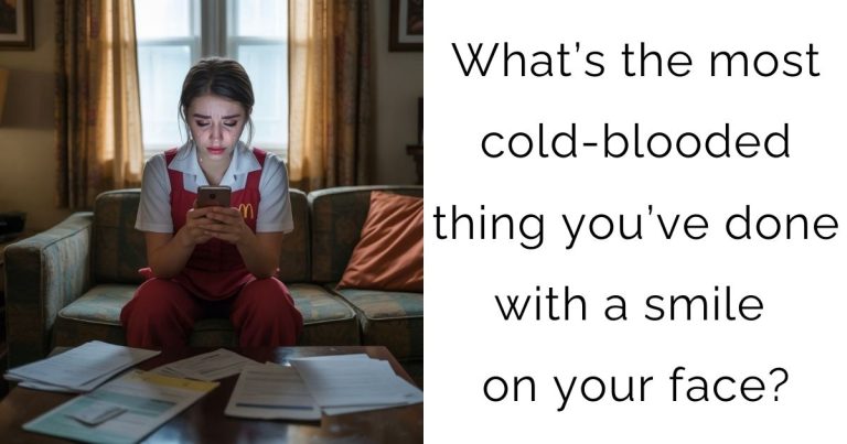 What’s the most cold-blooded thing you’ve done with a smile on your face?