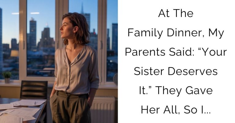 At The Family Dinner, My Parents Said: “Your Sister Deserves It.” They Gave Her All, So I…