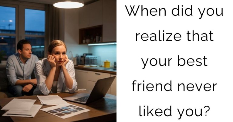 When did you realize that your best friend never liked you?