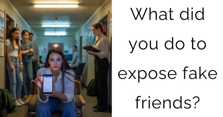 What did you do to expose fake friends?