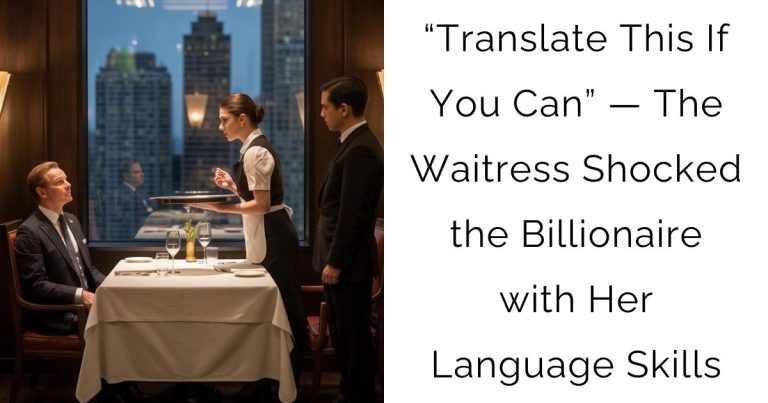 “Translate This If You Can” — The Waitress Shocked the Billionaire with Her Language Skills