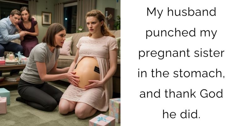 My husband punched my pregnant sister in the stomach, and thank God he did.