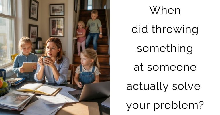 When did throwing something at someone actually solve your problem?
