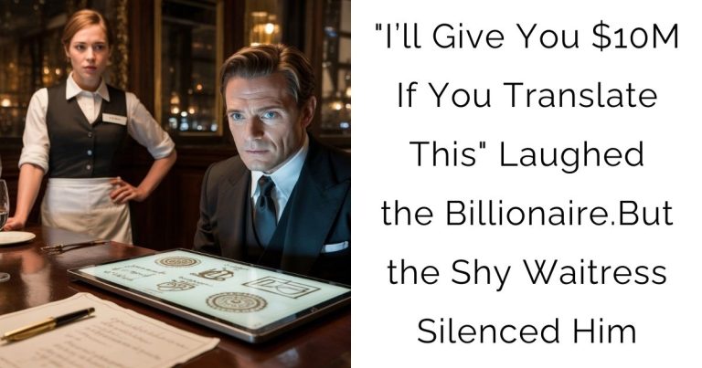 “I’ll Give You $10M If You Translate This” Laughed the Billionaire.But the Shy Waitress Silenced Him