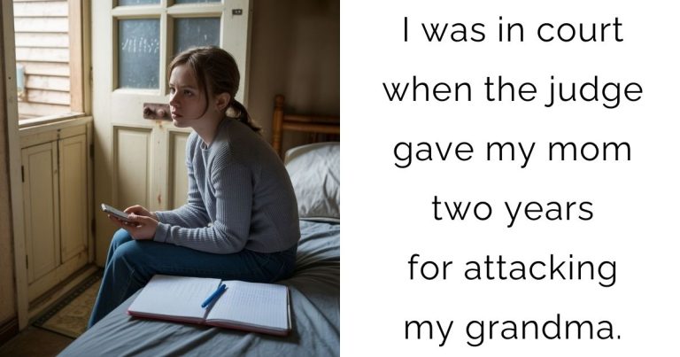 I was in court when the judge gave my mom two years for attacking my grandma.