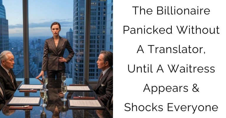 The Billionaire Panicked Without A Translator, Until A Waitress Appears & Shocks Everyone