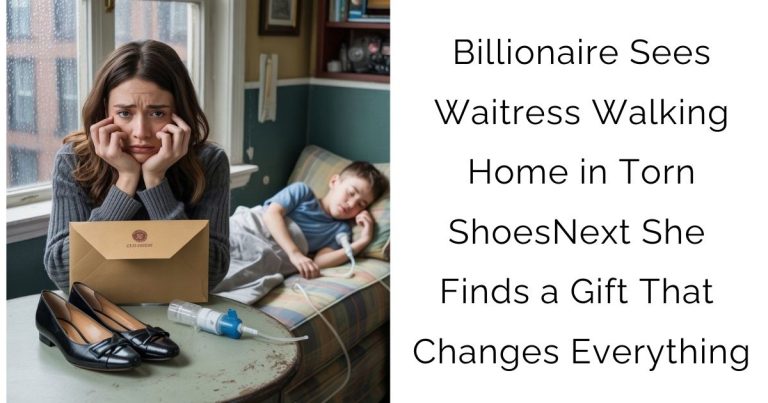 Billionaire Sees Waitress Walking Home in Torn Shoes—Next She Finds a Gift That Changes Everything