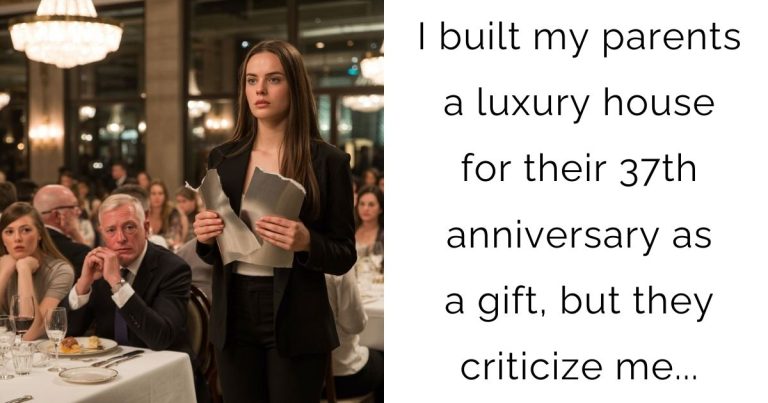 I built my parents a luxury house for their 37th anniversary as a gift, but they criticize me…
