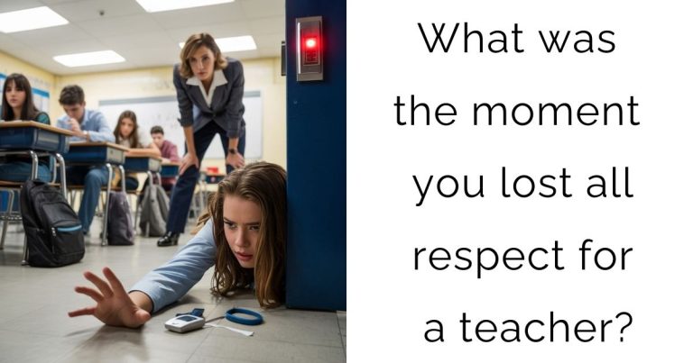 What was the moment you lost all respect for a teacher?