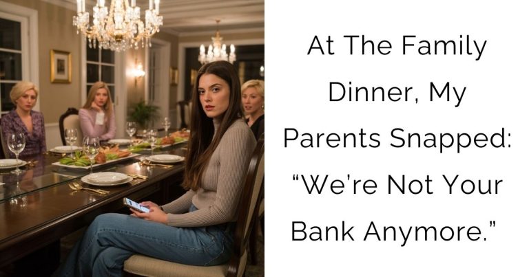 At The Family Dinner, My Parents Snapped: “We’re Not Your Bank Anymore.”