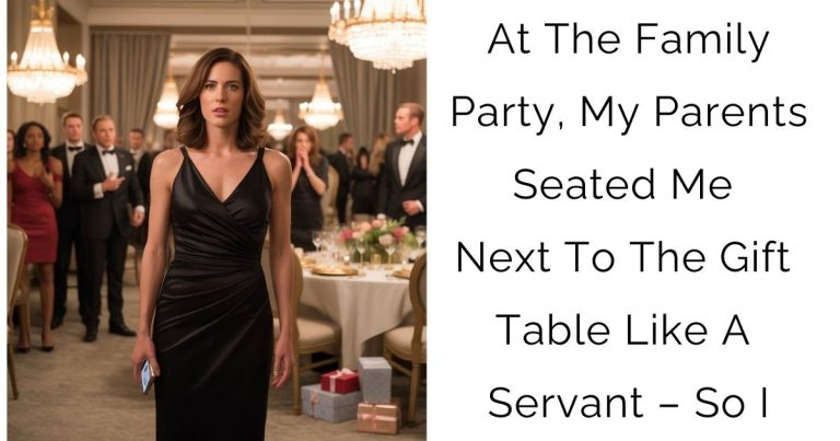At The Family Party, My Parents Seated Me Next To The Gift Table Like A Servant – So I…