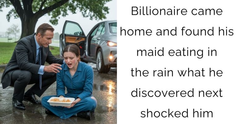 Billionaire came home and found his maid eating in the rain — what he discovered next shocked him