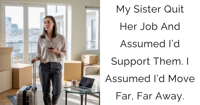 My Sister Quit Her Job And Assumed I’d Support Them. I Assumed I’d Move Far, Far Away.