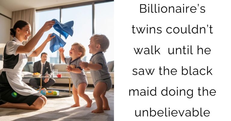 Billionaire’s twins couldn’t walk — until he saw the black maid doing the unbelievable