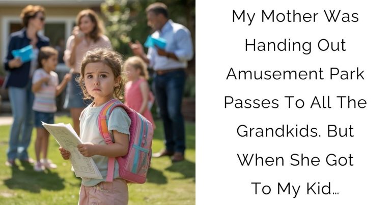 My Mother Was Handing Out Amusement Park Passes To All The Grandkids. But When She Got To My Kid…