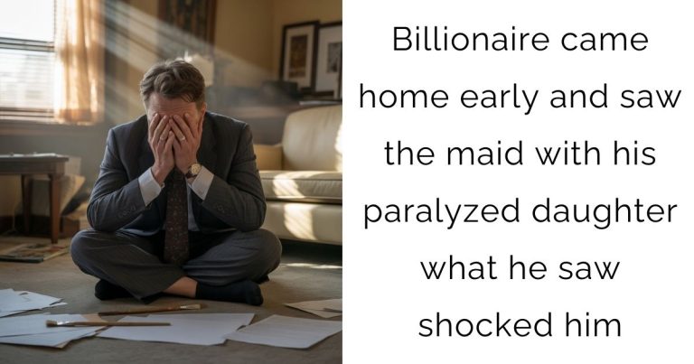 Billionaire came home early and saw the maid with his paralyzed daughter — what he saw shocked him