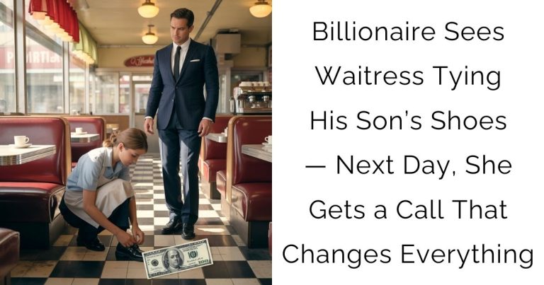 Billionaire Sees Waitress Tying His Son’s Shoes — Next Day, She Gets a Call That Changes Everything