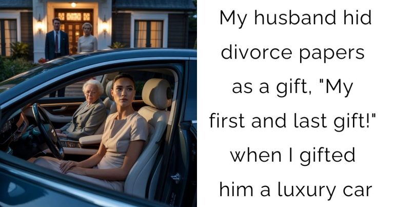 My husband hid divorce papers as a gift, “My first and last gift!” when I gifted him a luxury car…