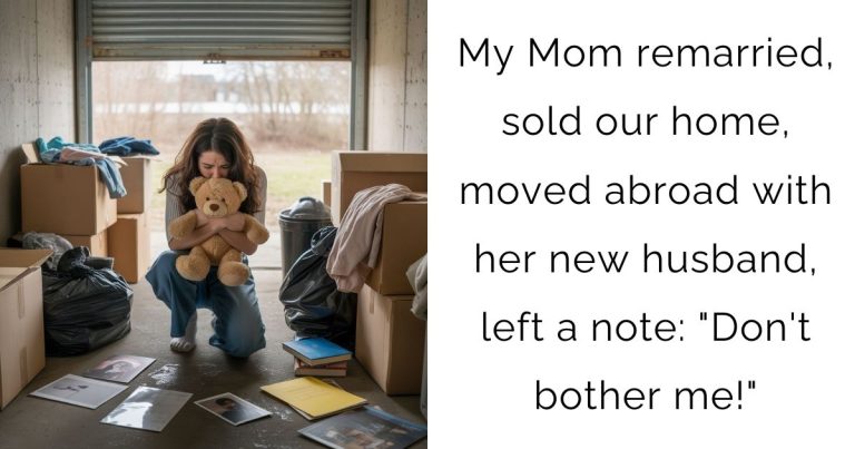 My Mom remarried, sold our home, moved abroad with her new husband, left a note: “Don’t bother me!”
