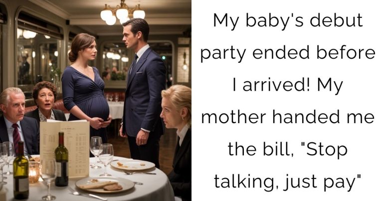 My Baby’s debut party ended before I arrived! My mother handed me the bill, “Stop talking, just pay”