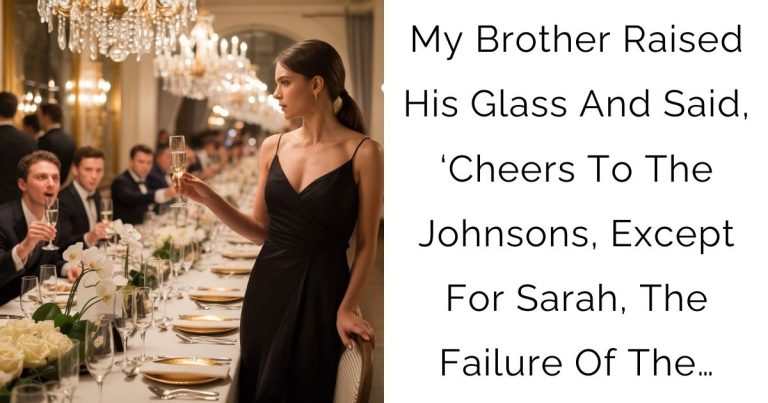 My Brother Raised His Glass And Said, ‘Cheers To The Johnsons, Except For Sarah, The Failure Of The…