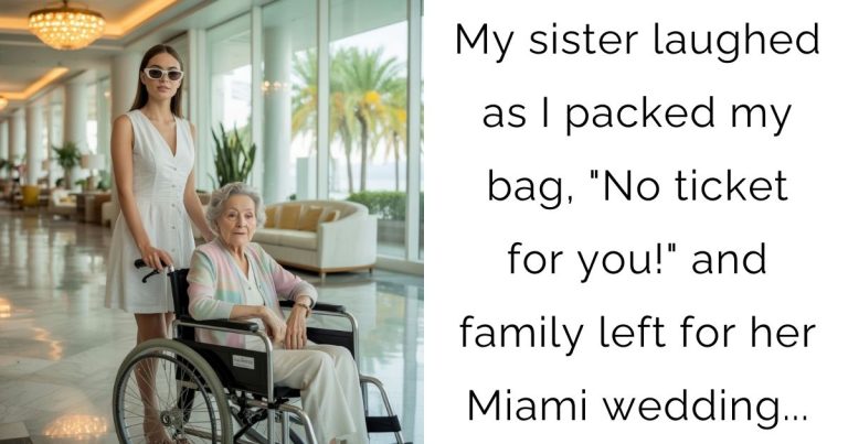 My sister laughed as I packed my bag, “No ticket for you!” and family left for her Miami wedding…