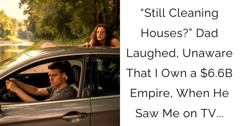 “Still Cleaning Houses?” Dad Laughed, Unaware That I Own a $6.6B Empire, When He Saw Me on TV…