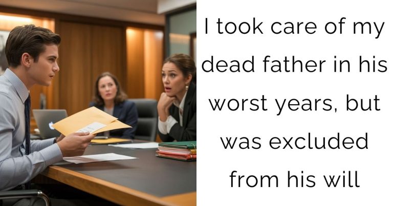 I took care of my dead father in his worst years, but was excluded from his will