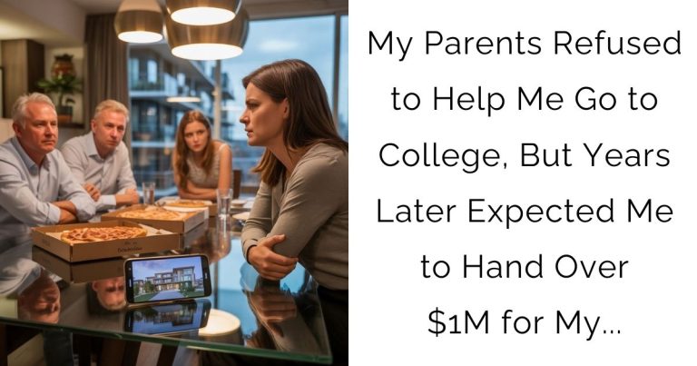 My Parents Refused to Help Me Go to College, But Years Later Expected Me to Hand Over $1M for My…