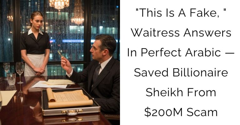 “This Is A Fake, ” Waitress Answers In Perfect Arabic — Saved Billionaire Sheikh From $200M Scam