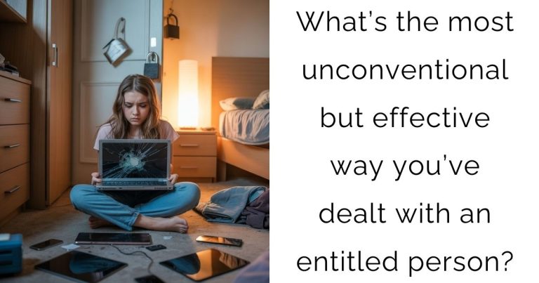 What’s the most unconventional but effective way you’ve dealt with an entitled person?