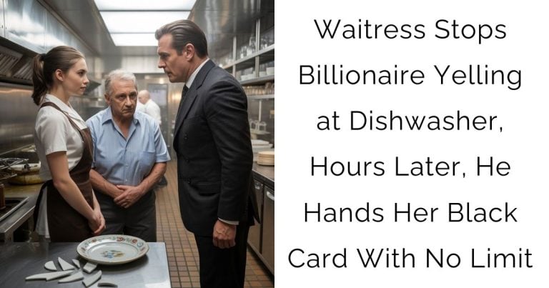 Waitress Stops Billionaire Yelling at Dishwasher, Hours Later, He Hands Her Black Card With No Limit