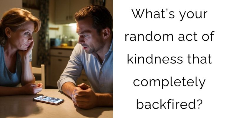 What’s your random act of kindness that completely backfired?