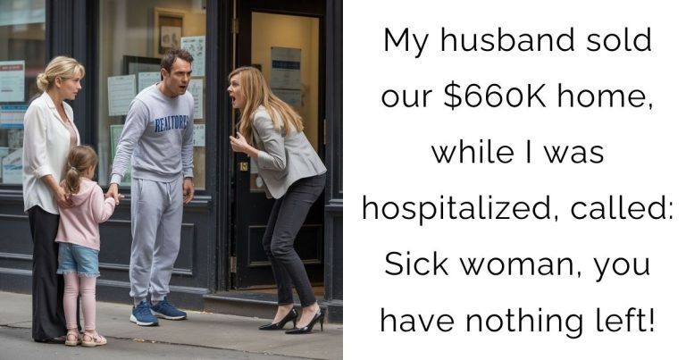 My husband sold our $660K home, while I was hospitalized, called: Sick woman, you have nothing left!