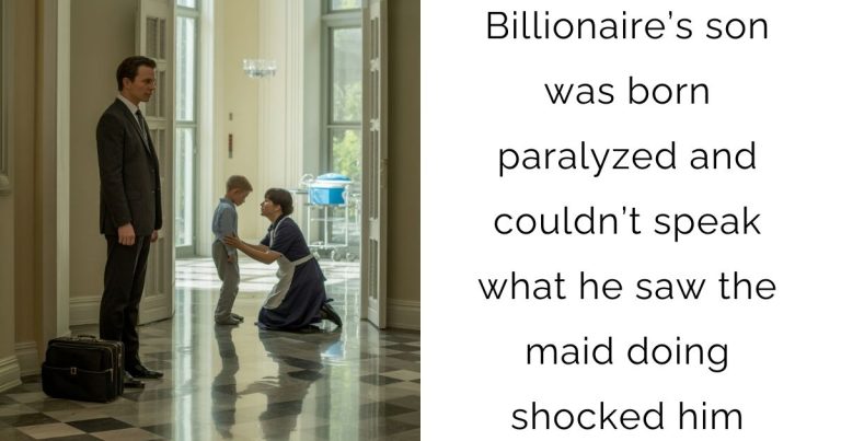 Billionaire’s son was born paralyzed and couldn’t speak — what he saw the maid doing shocked him