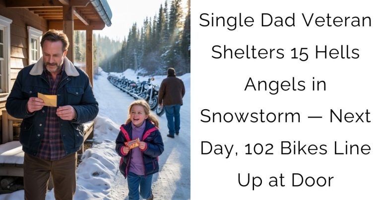 Single Dad Veteran Shelters 15 Hells Angels in Snowstorm — Next Day, 102 Bikes Line Up at Door
