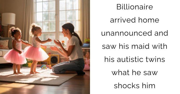 Billionaire arrived home unannounced and saw his maid with his autistic twins—what he saw shocks him