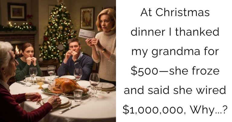 At Christmas dinner I thanked my grandma for $500—she froze and said she wired $1,000,000, Why…?