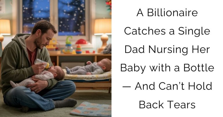 A Billionaire Catches a Single Dad Nursing Her Baby with a Bottle — And Can’t Hold Back Tears
