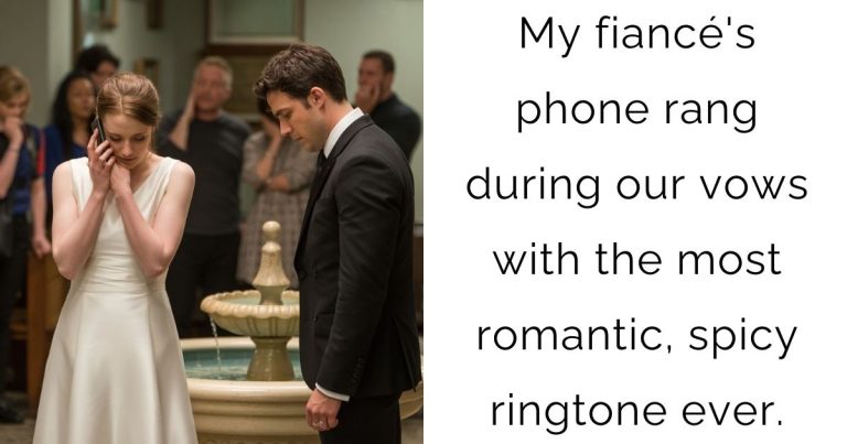 My fiancé’s phone rang during our vows with the most romantic, spicy ringtone ever.