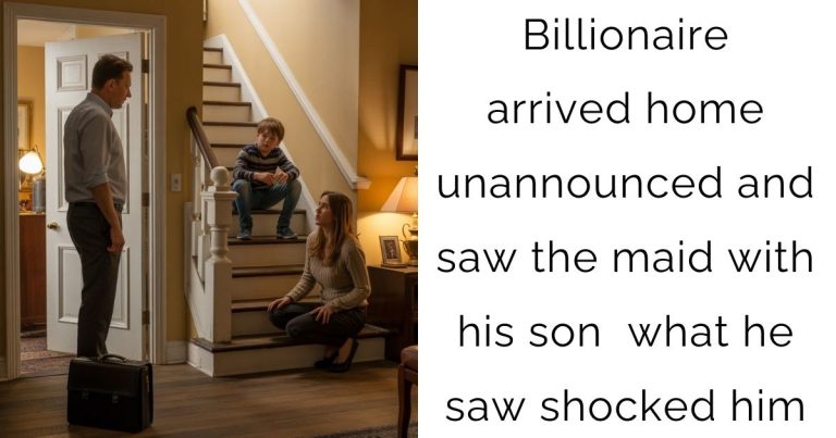 Billionaire arrived home unannounced and saw the maid with his son — what he saw shocked him