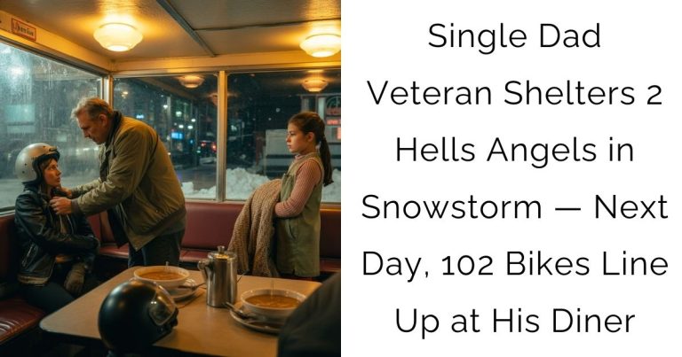 Single Dad Veteran Shelters 2 Hells Angels in Snowstorm — Next Day, 102 Bikes Line Up at His Diner