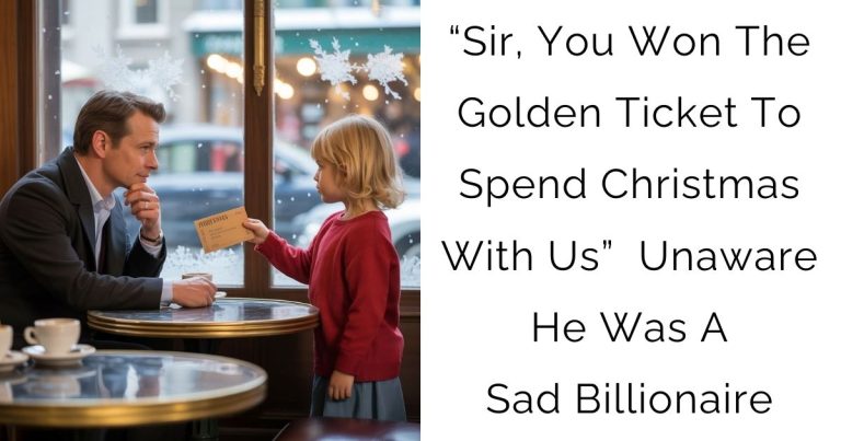 “Sir, You Won The Golden Ticket To Spend Christmas With Us” — Unaware He Was A Sad Billionaire