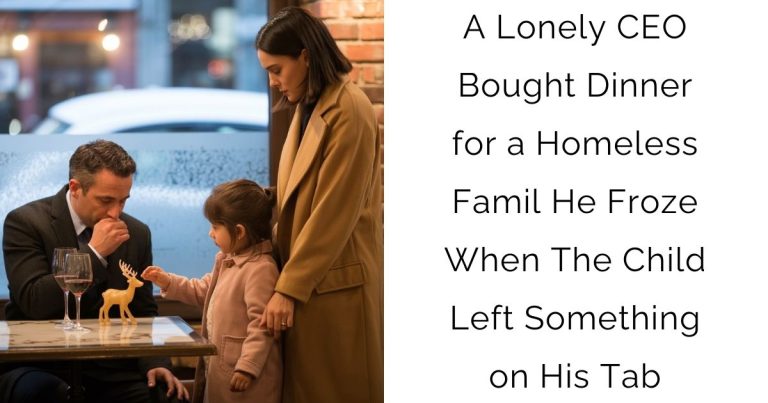 A Lonely CEO Bought Dinner for a Homeless Family—He Froze When The Child Left Something on His Tab