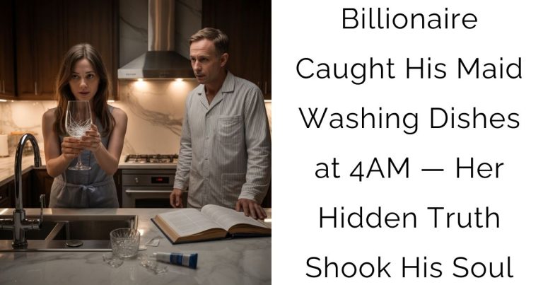 Billionaire Caught His Maid Washing Dishes at 4AM — Her Hidden Truth Shook His Soul