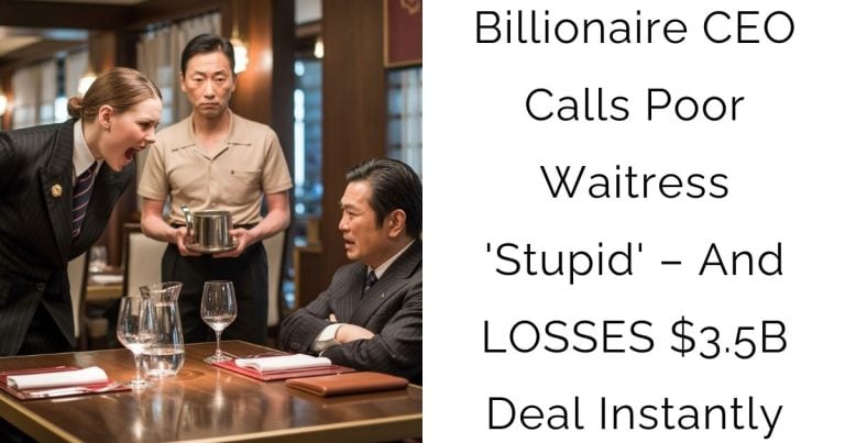 Billionaire CEO Calls Poor Waitress ‘Stupid’ – And LOSSES $3.5B Deal Instantly