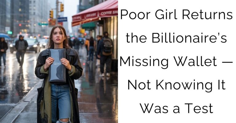 Poor Girl Returns the Billionaire’s Missing Wallet — Not Knowing It Was a Test