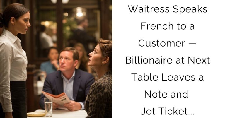 Waitress Speaks French to a Customer — Billionaire at Next Table Leaves a Note and Jet Ticket…