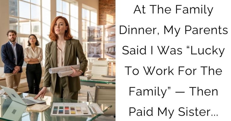 At The Family Dinner, My Parents Said I Was “Lucky To Work For The Family” — Then Paid My Sister…